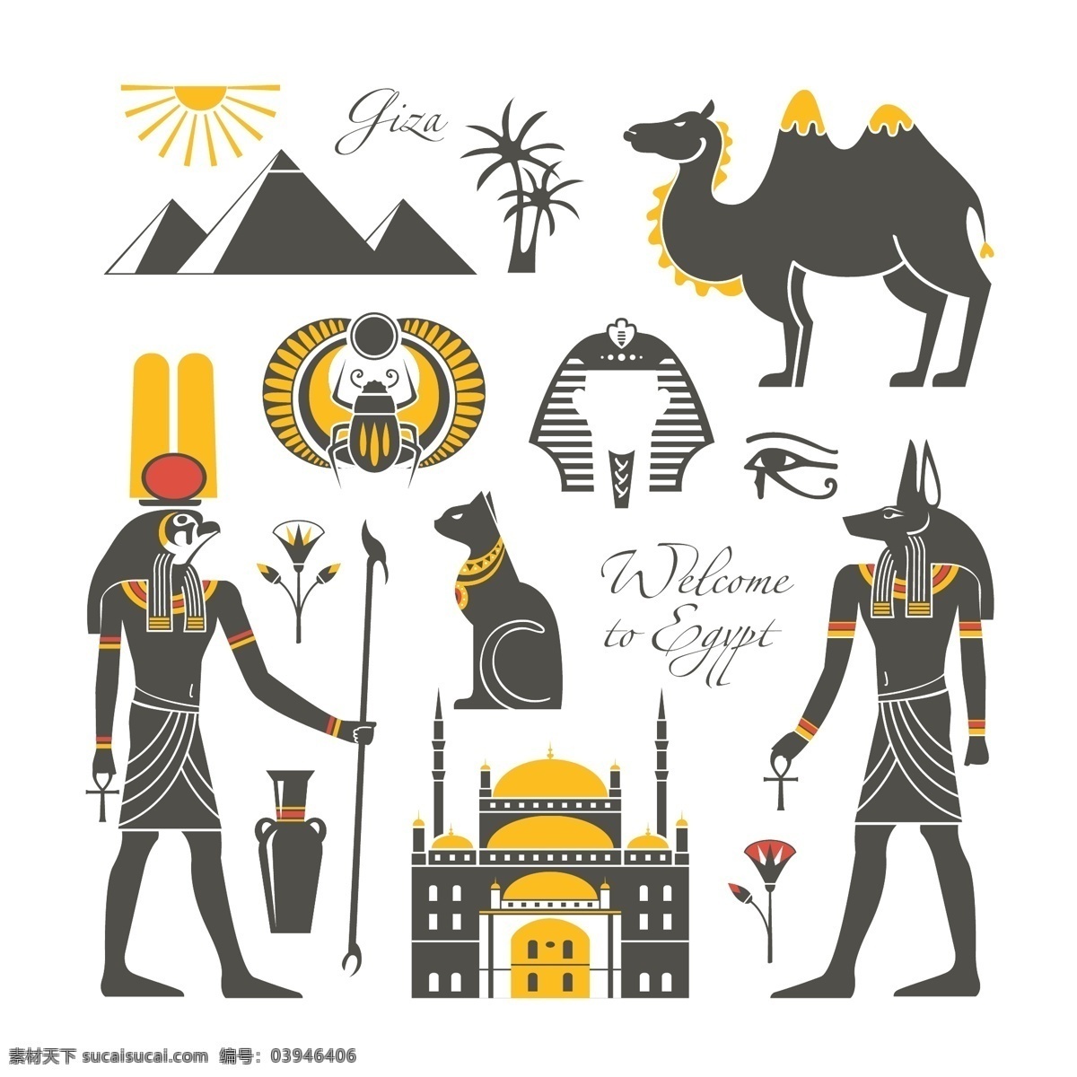 埃及风情建筑 人物 动物 风情 旅行 埃及 建筑