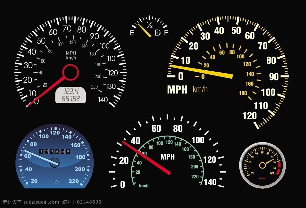 汽车 速度 表 矢量 矢量速度 仪器 里程表 转速表 矢量图 日常生活