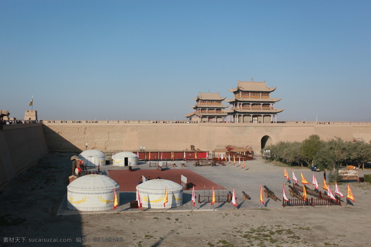 嘉峪关操练场 嘉峪关 古长城 古建筑 西部旅游 操练场 武打表演 特技表演 建筑景观 自然景观