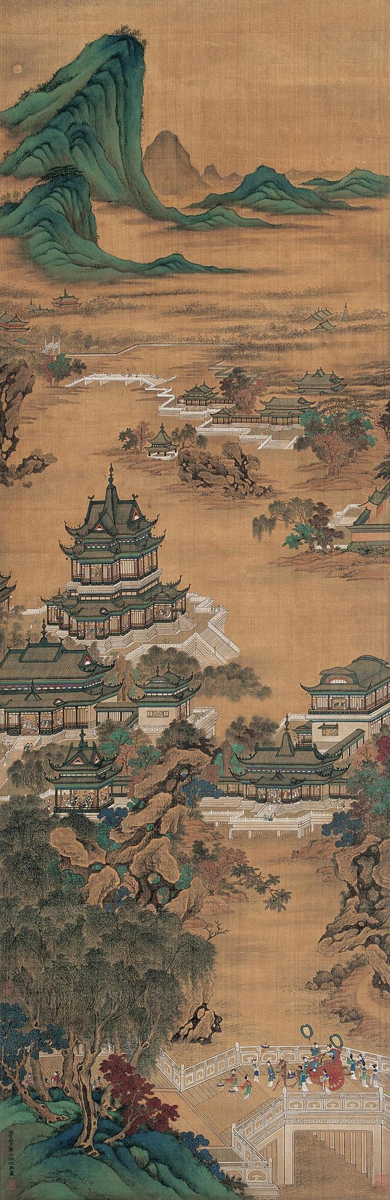 仇英 山水 人物画 山水人物画 传统文化 文化艺术