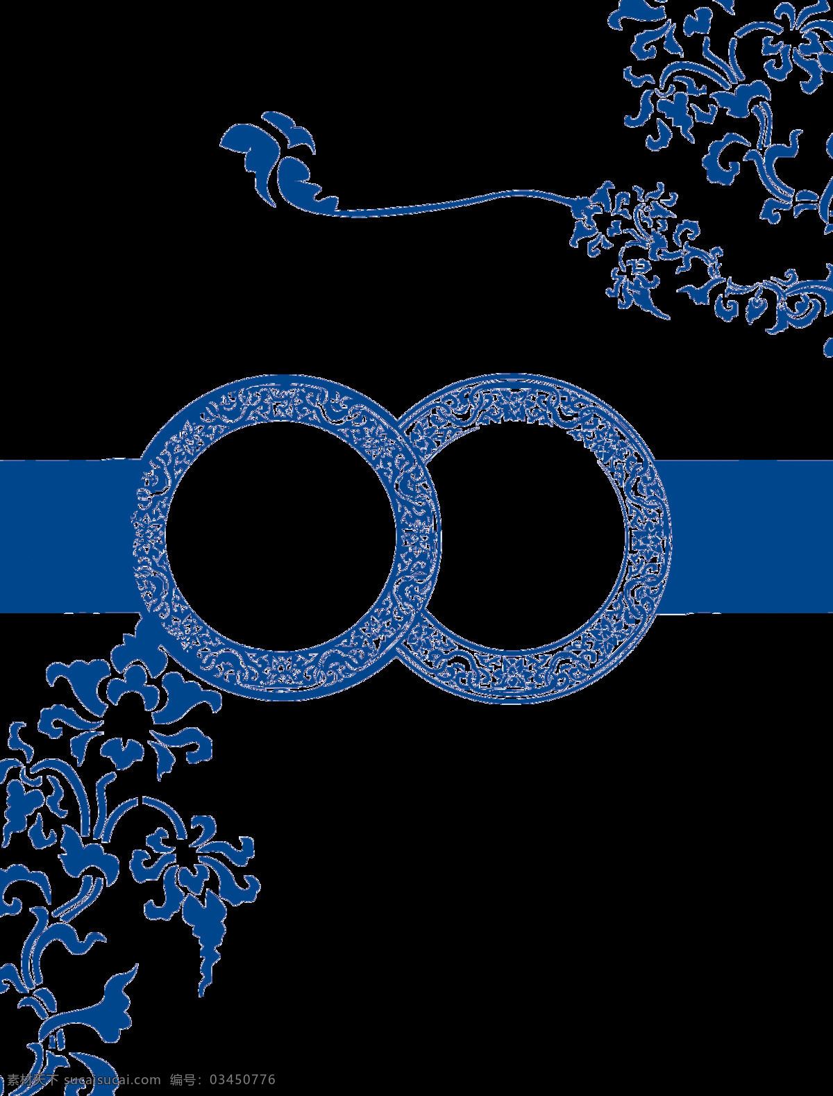 中国风 紫色 青花瓷 雕花 花边 边框