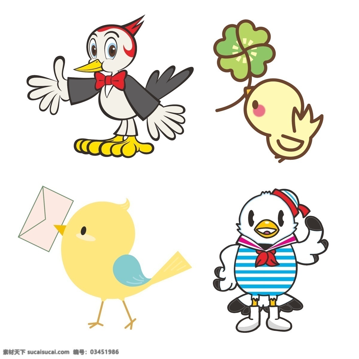 动物卡通图片 鸟类 小鸟 啄木鸟 海鸥 动物 卡通 可爱 动漫卡通插图 动漫动画