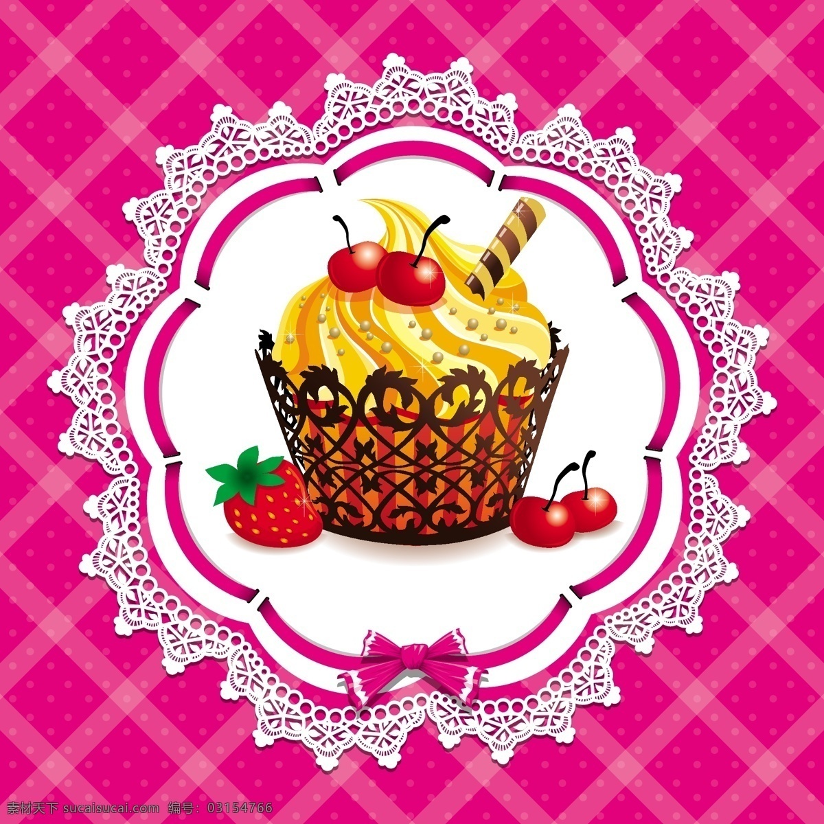 甜品 蛋糕 矢量 广告 背景 卡通 手绘 甜品蛋糕 童趣 西式餐桌 西式甜品 紫红色