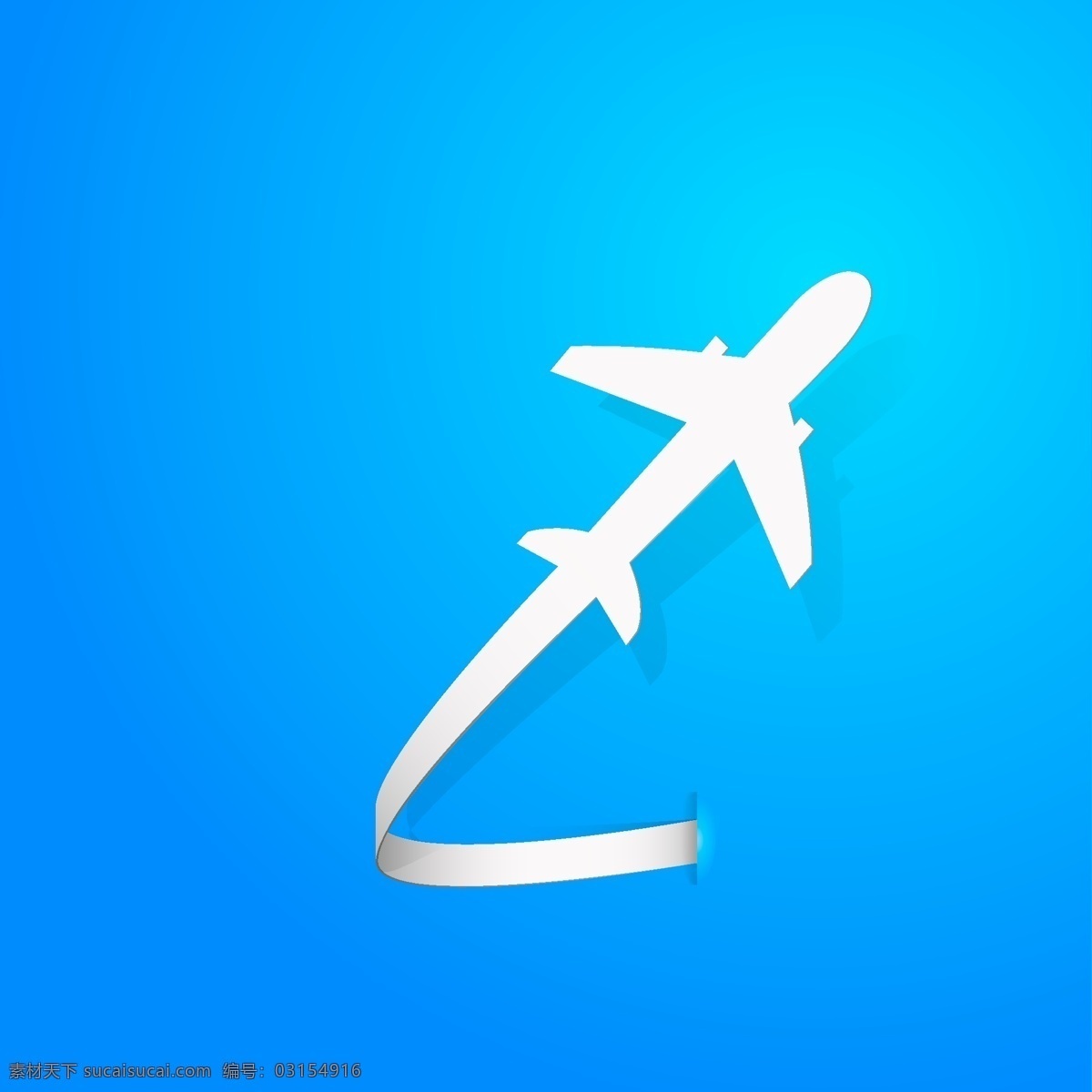 飞行 飞机 剪影 logo 模板 抽象 蓝色背景 logo模板