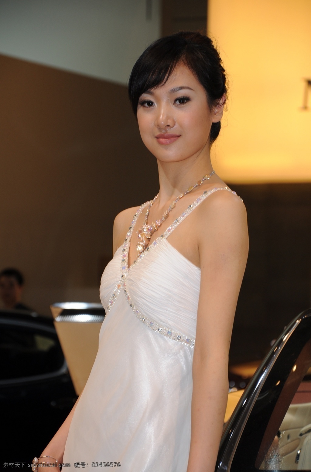 2010 年 北京 车展 玛莎拉蒂车模 韩璐 超级名模 职业人物 人物图库
