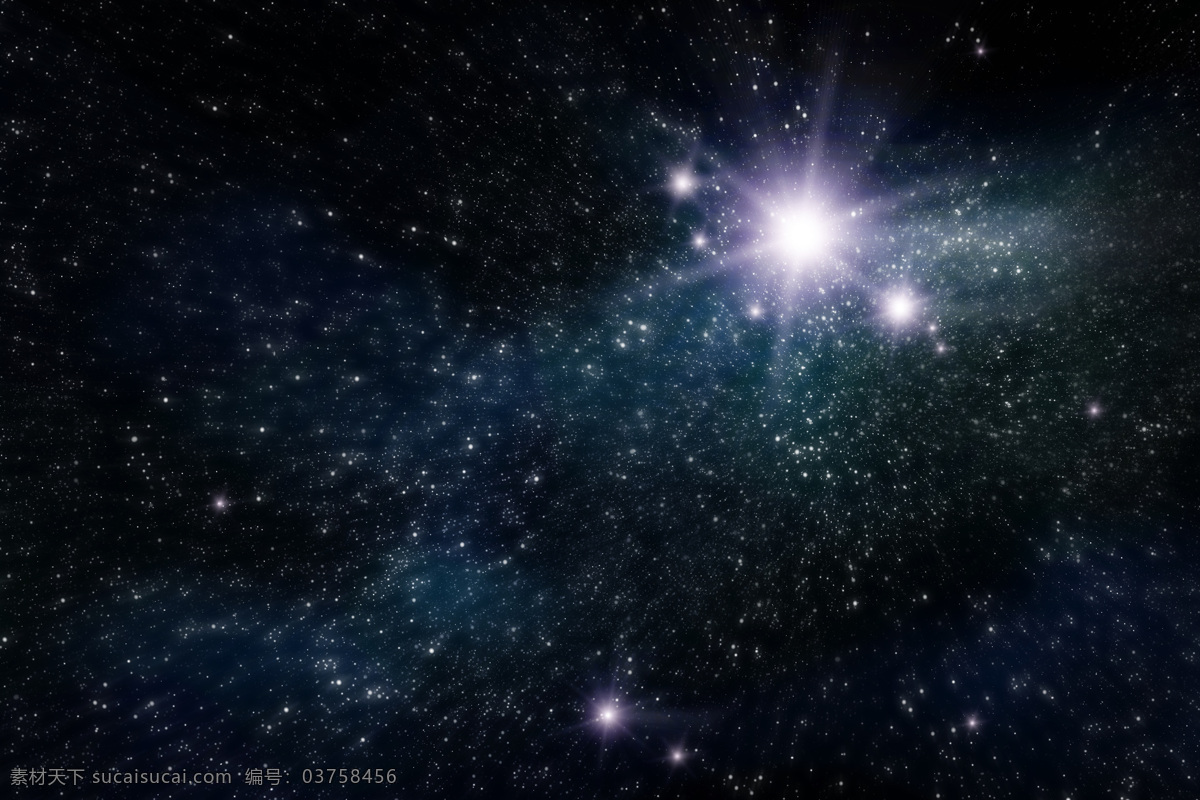 星云 太空 浩瀚 背景 蓝色 夜晚 星空 天空 银河 星光 高清 紫色 宇宙 银河系