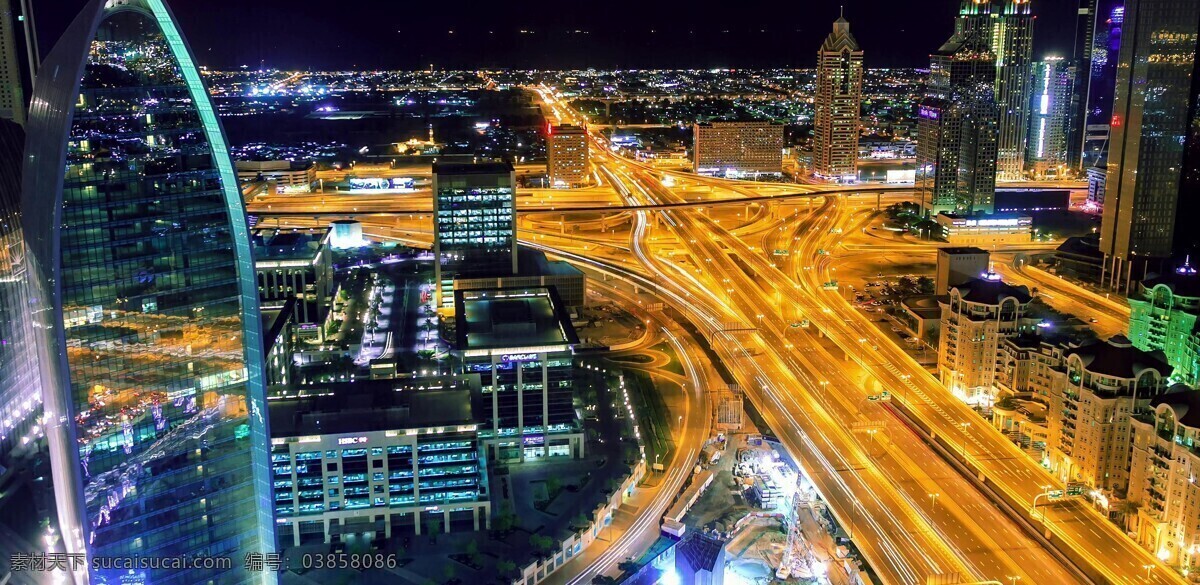 城市夜景 迪拜夜景 迪拜城市 风景名胜 城市风景 国外城市 大城市 大都市 豪华 城市建筑 高楼大厦 城市交通 自然景观