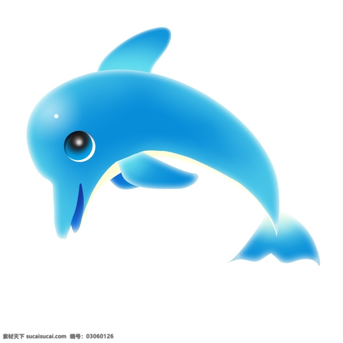 跳跃蓝色海豚 海豚 鱼类 海底生物