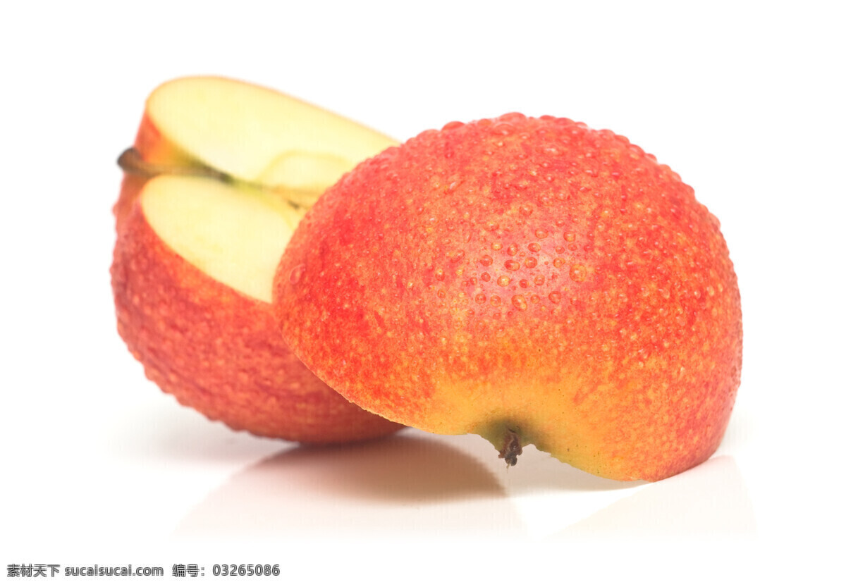 切开的苹果 水珠 新鲜水果系列 水果 生物世界