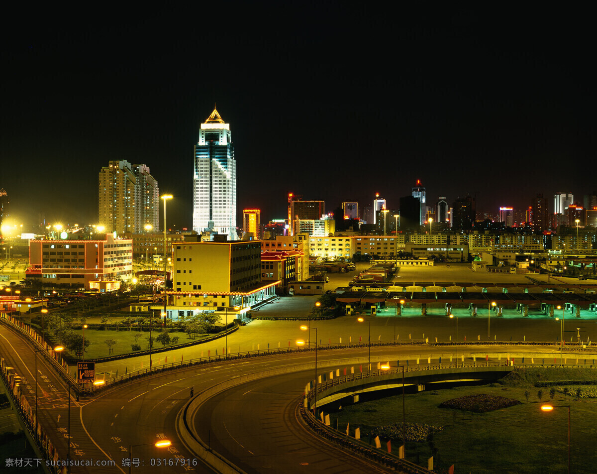 城市 夜景 城市之夜 城市夜景 高楼大厦 繁华都市 繁荣城市 灯光 霓虹灯 道路 马路 城市风光 环境家居