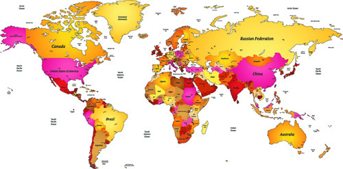 世界地图 矢量图 张世界地图 商务金融