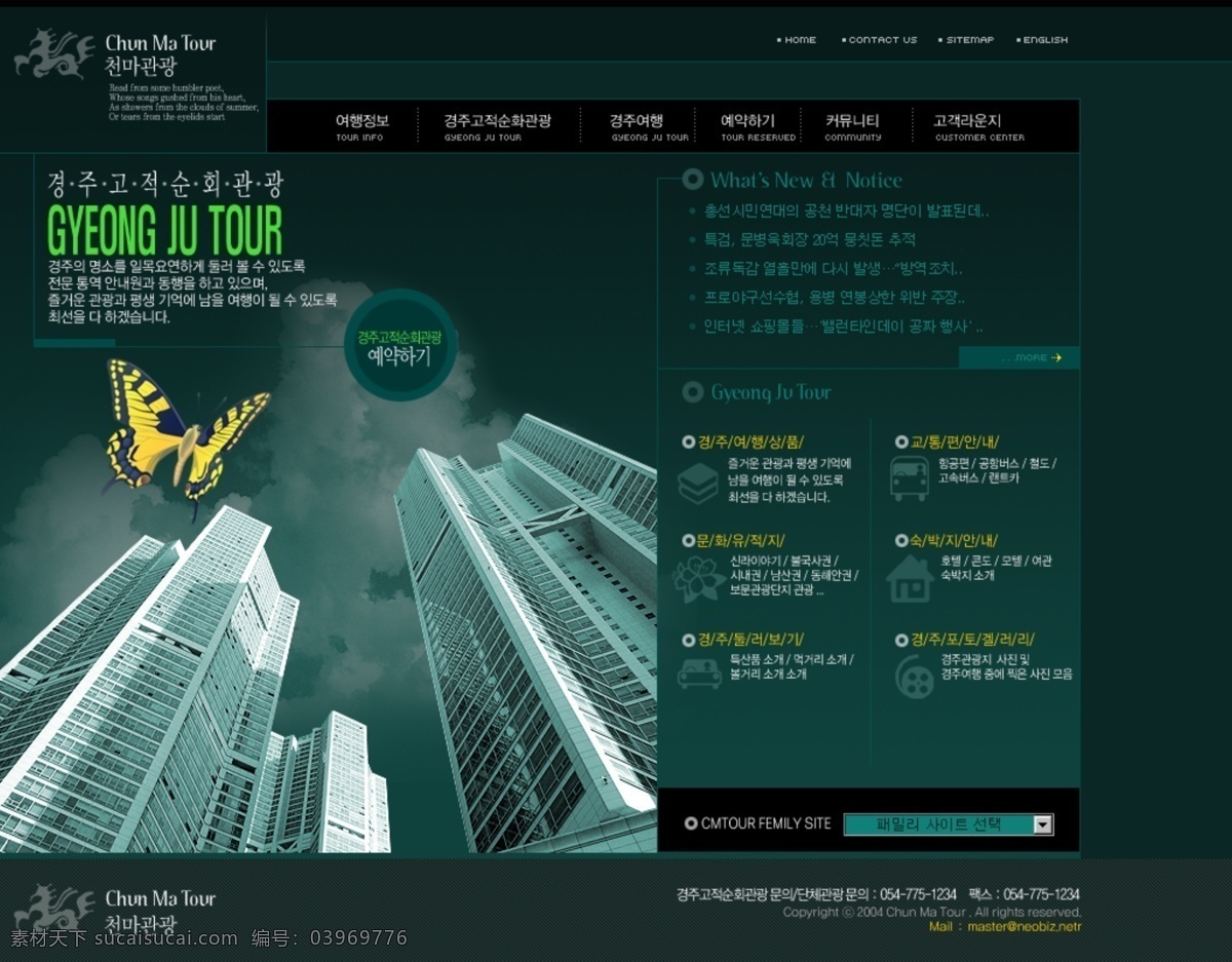 韩国 深绿色 房地产 公司 网站 模 网页模板 网页素材