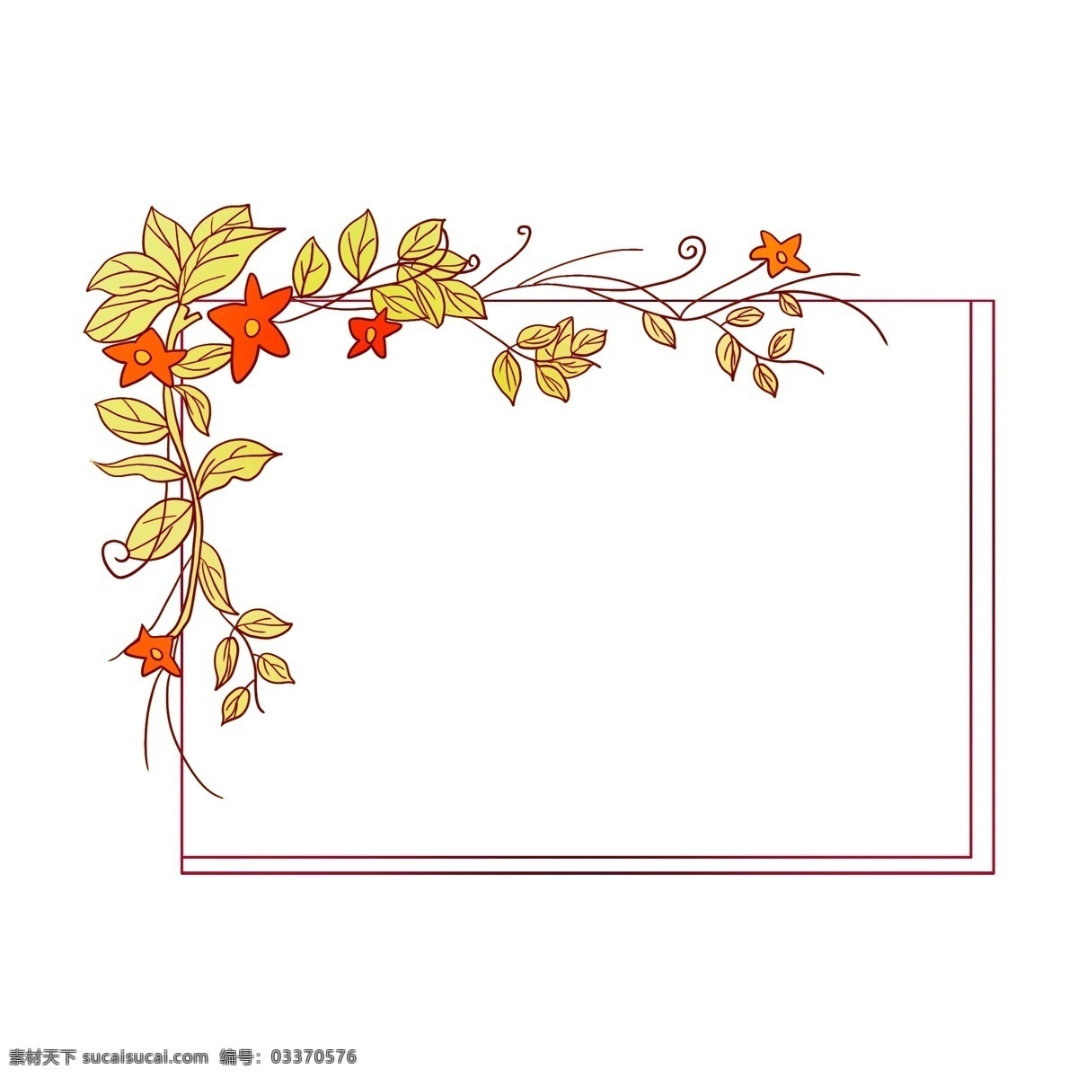 植物 春季 唯美 花 框 植物的边框 卡通插画 边框插画 框架 框子 框框插画 简易边框 唯美的花框