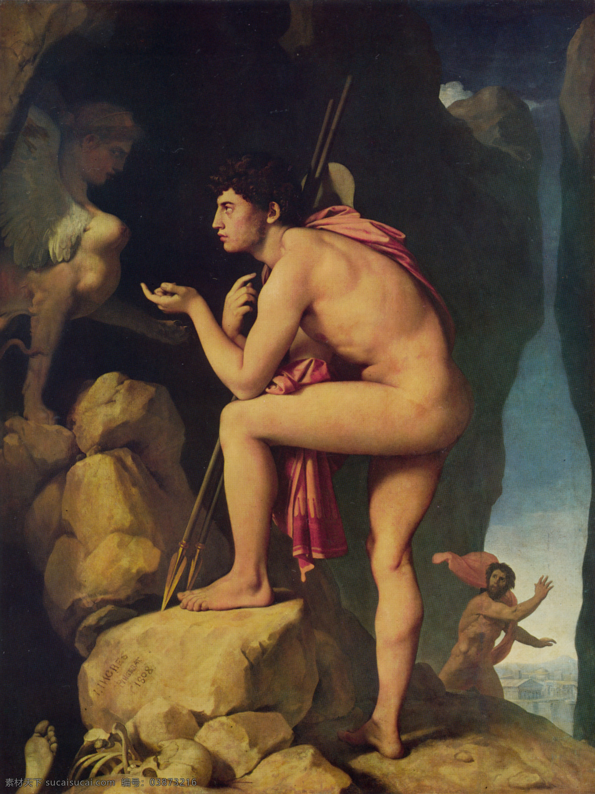 安格尔 油画 神话 大师油画 浪漫主义 人体 神话题材 装饰素材
