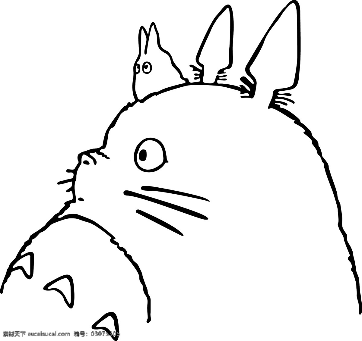 龙猫 标识标志图标 小图标 龙猫矢量素材 龙猫模板下载 宫崎骏 动画作品 矢量 psd源文件