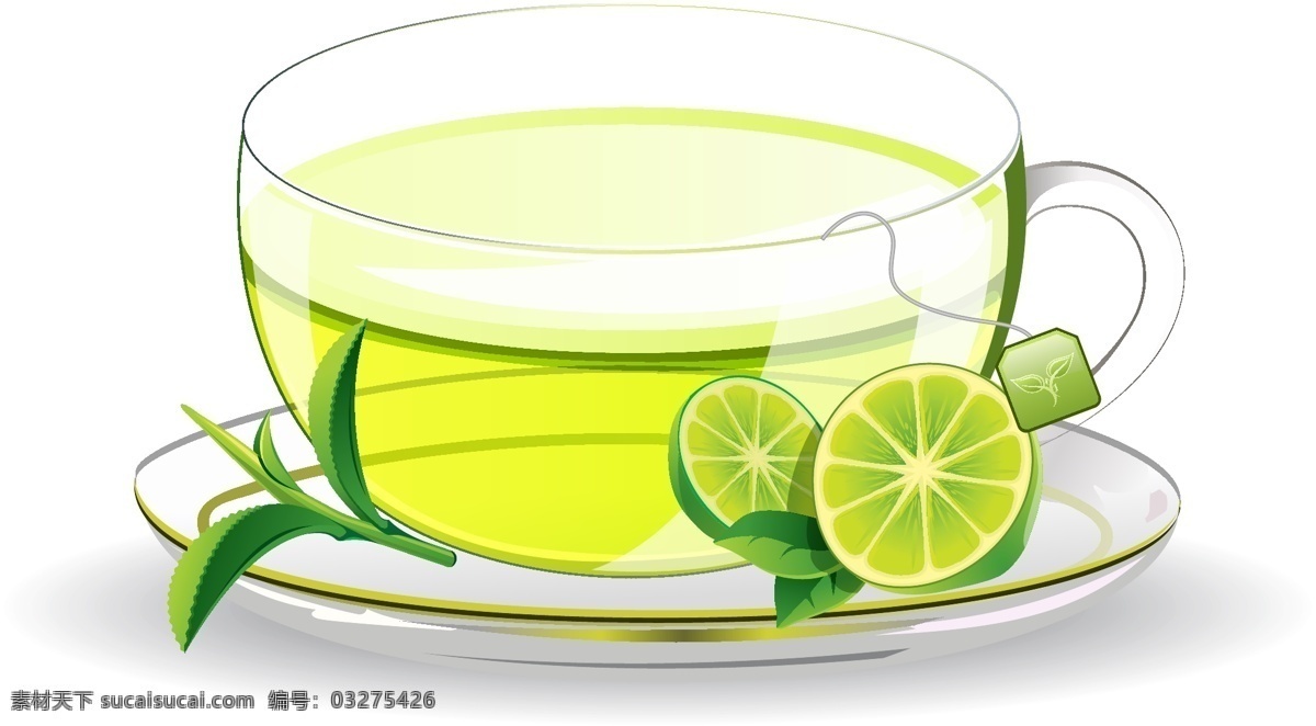 清新 柠檬 茶水 元素 黄瓜 ai元素 免扣元素