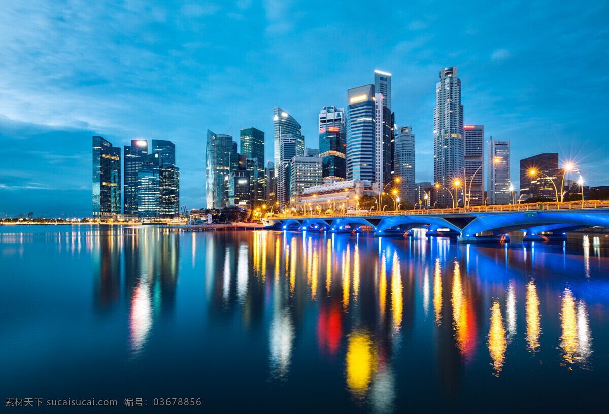 新加坡 城市 夜景 色彩 海边 倒影 灯光 繁华 都市 壮观 建筑 楼房 高楼 大厦 摩天大楼 梦幻 景观 风光 美景 国外旅游摄影 国外旅游 旅游摄影