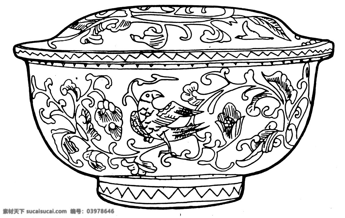 古代器物图案 隋唐五代图案 中国 传统 图案 设计素材 器物图案 装饰图案 书画美术 白色