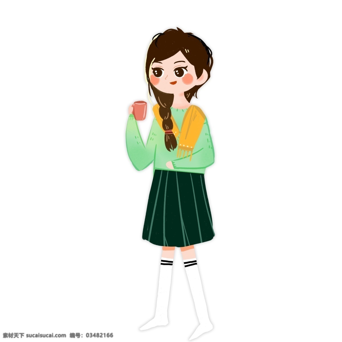 q 萌 可爱 大 眼 女孩 商用 元素 卡通 人物 少女 水杯 q萌 女生 手绘设计