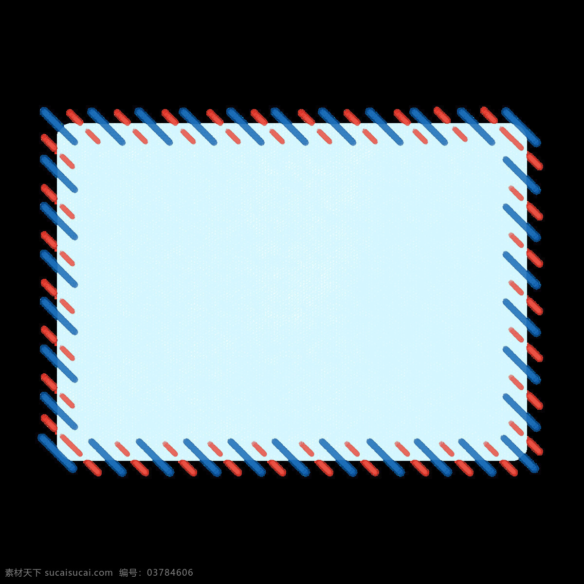 手绘 红蓝 彩色 长方 型 边框 对话框 信息 长方型