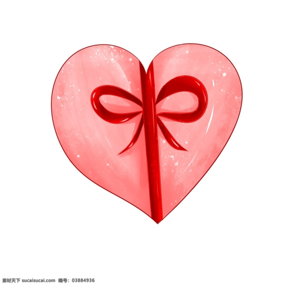 手绘 情人节 戒指 插画 红色的丝带 卡通插画 情人节礼物 红色的蝴蝶结 粉色的盒子