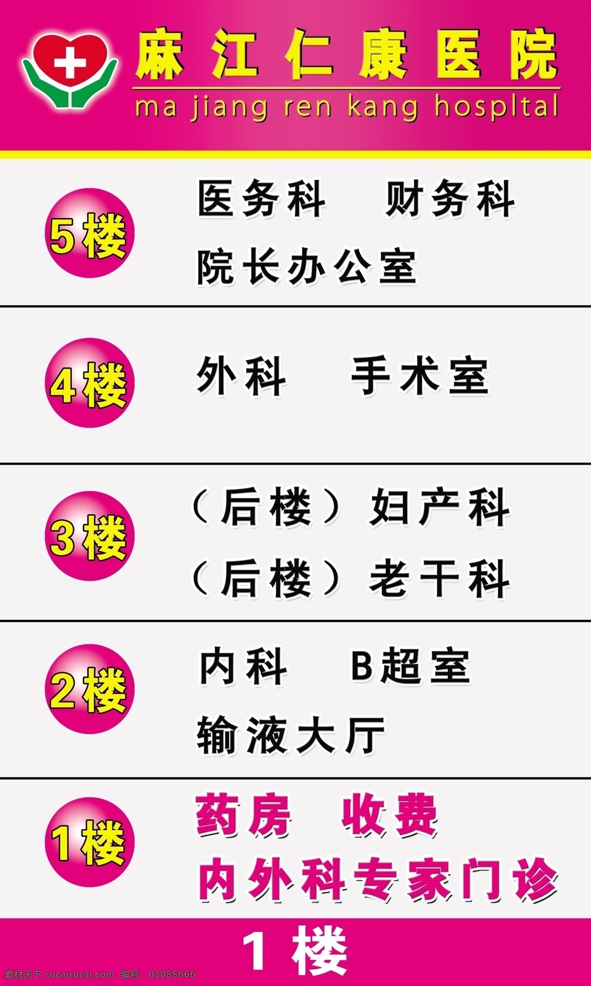 医院 楼层 导引 分层 源文件 医院楼层导引 楼层导引 仁康医院 psd源文件