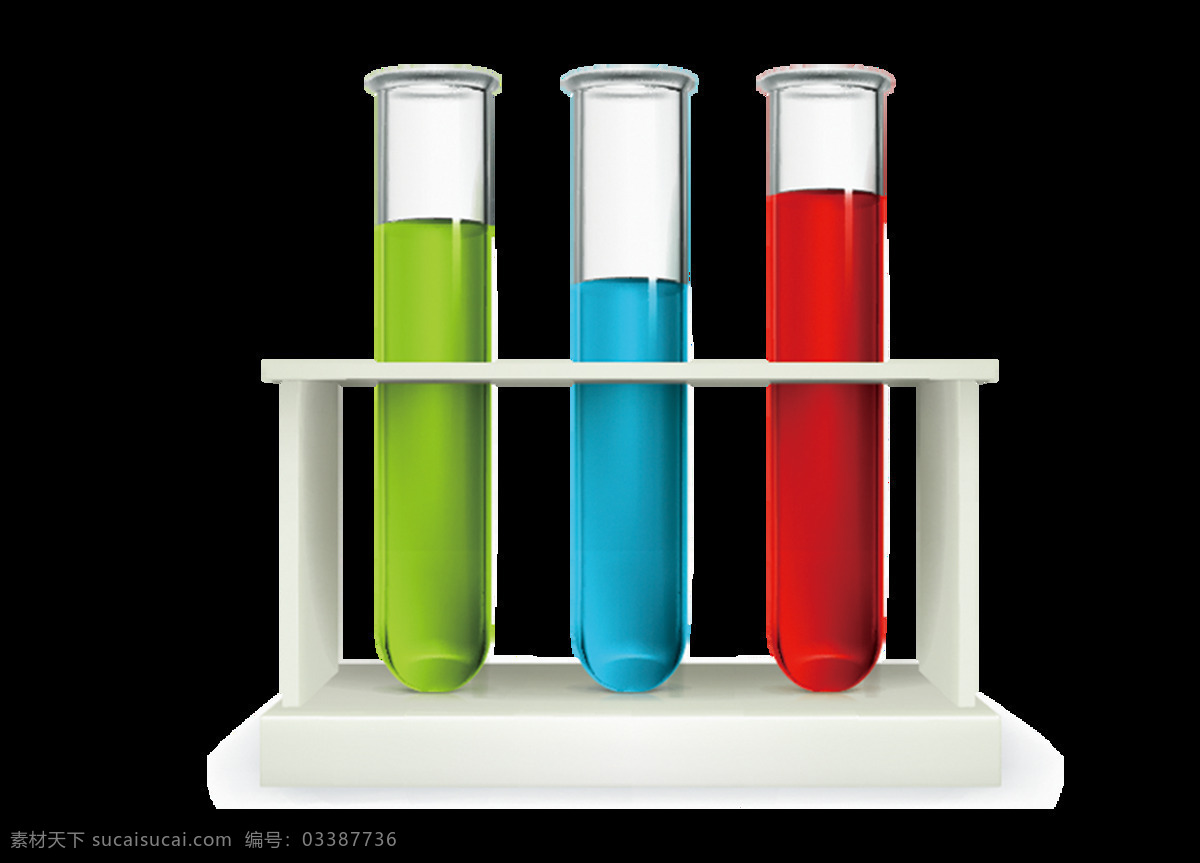 卡通 扁平 化学实验 试管 元素 绿色 红色 蓝色 png元素 免抠元素 透明元素