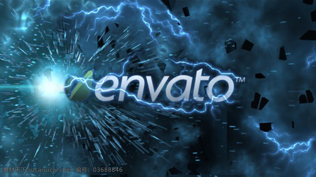 videohive energy burst logo 震撼 能量 爆炸 演绎 ae 模板 大气 破碎