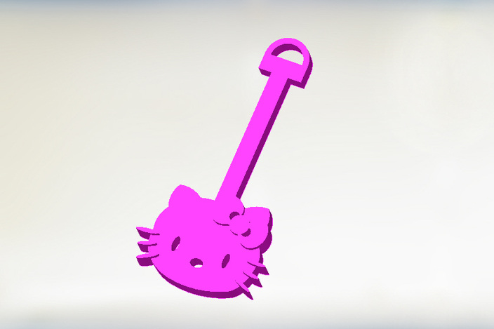 凯蒂猫 钥匙 链 你好 小猫 钥匙扣 3d模型素材 其他3d模型