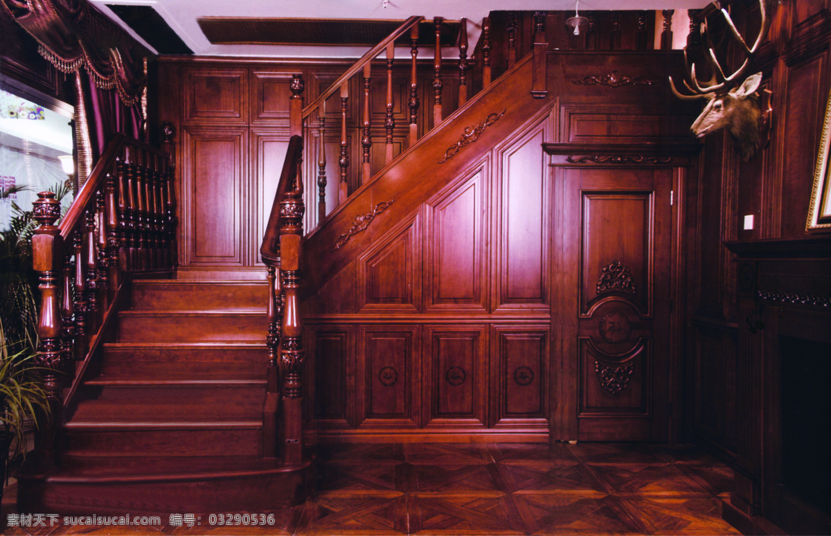 楼梯 护墙板 整木家装 实木家装 家居 木门 环境设计 室内设计