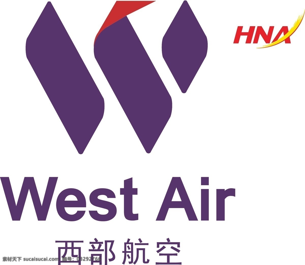 海航集团 西部航空 logo 白色