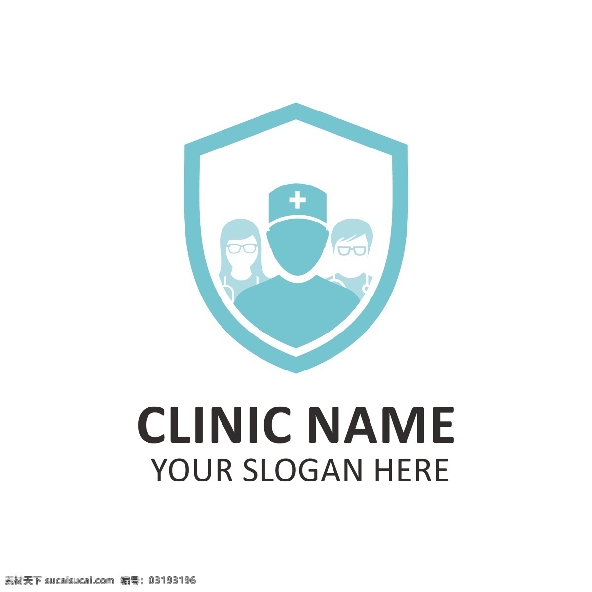 蓝色 医院 标志 模板 标识 医疗 健康 交叉 企业 医药 制药 企业身份 身份 诊所 标志模板 口号 白色