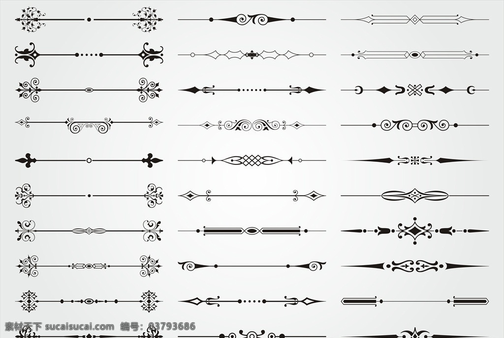 欧式分割线 底纹分割线 边框分割线 线条分割线 中式分割线 分隔线 线条 分隔符 装饰线 花纹 欧式花纹 底纹边框 条纹线条