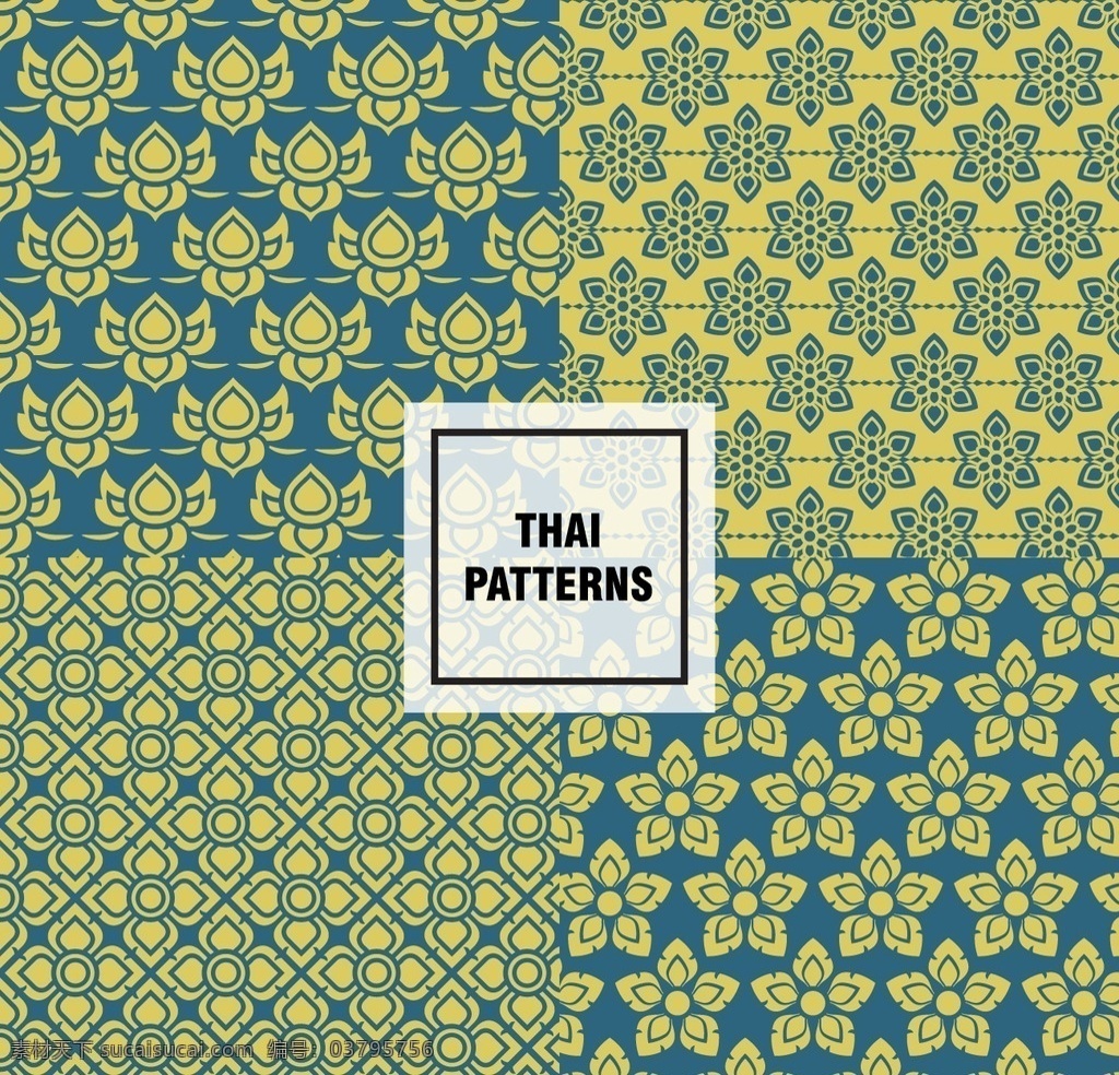 抽象 形状 泰国 图案 背景 花卉 抽象的 颜色 壁纸 元素 多彩 花 东方 无缝 色彩