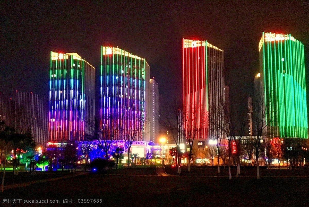 城市夜景 城市 夜景 郑州 灯光 亮化 建筑 高楼 自然景观 建筑景观