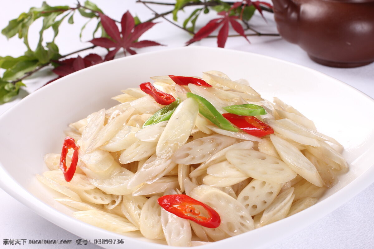 小炒藕带 小炒莲藕 小炒莲菜 醋溜莲菜 酸辣莲菜 餐饮美食 传统美食