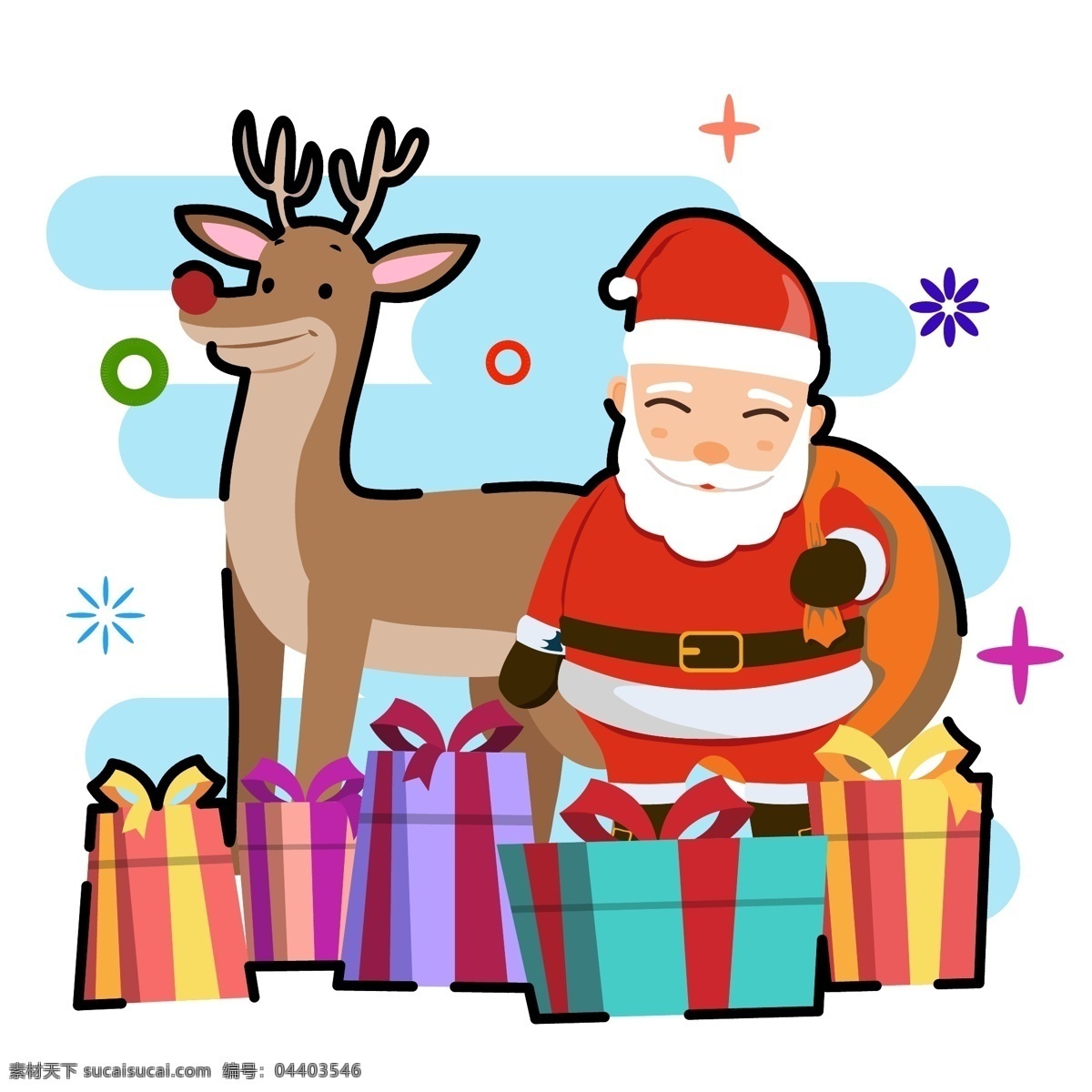 圣诞 鹿 棕色 礼物 盒 盒子 布朗 颜色