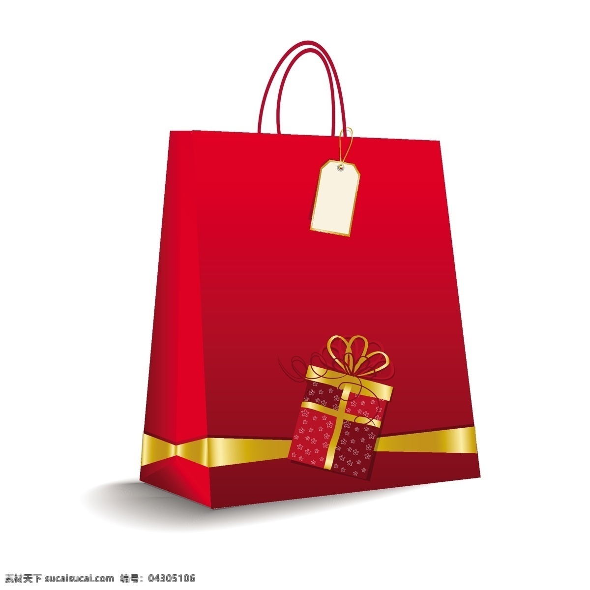 红色的圣诞袋 圣诞节 标签 金徽章 礼品 冬天 红色 蝴蝶结 袋 庆典 节日 目前 金 礼物 圣诞礼物 标记 环 白色
