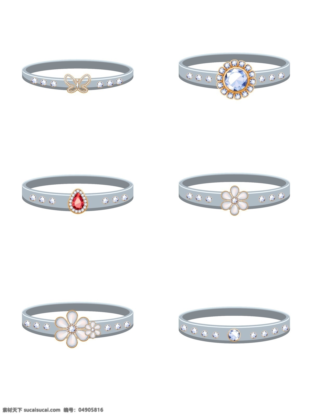矢量 戒指 珠宝首饰 装饰设计 元素 珠宝 装饰 首饰 设计元素 可商用