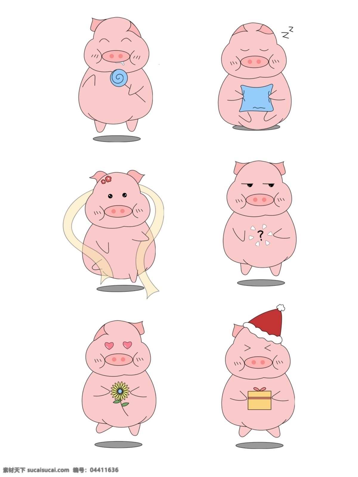 猪年 卡通 可爱 粉色 小 猪 表情 包 商用 元素 卡通可爱 粉色小猪 表情包 卖萌