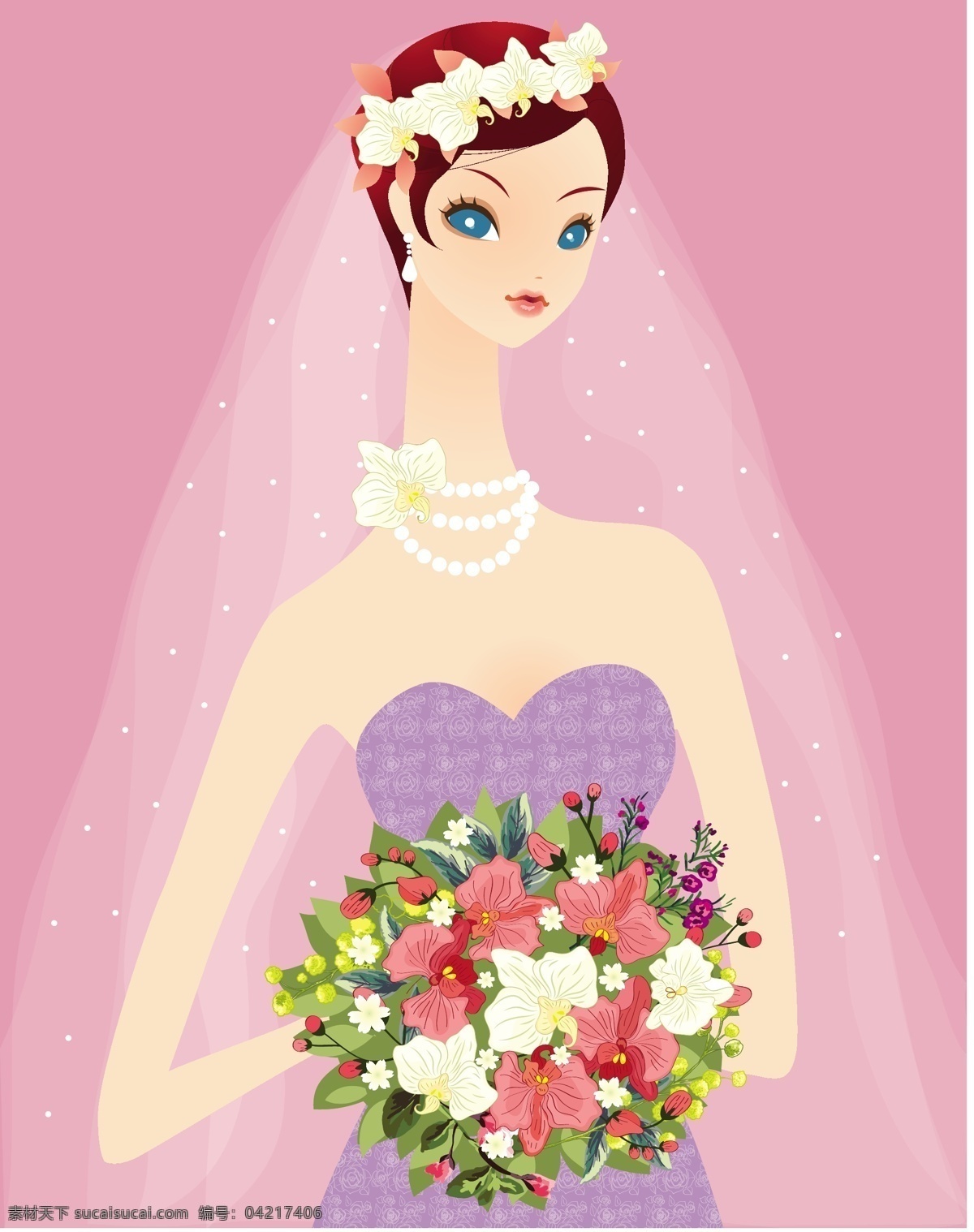 新娘子 婚纱 矢量 婚礼 结婚 矢量素材 鲜花