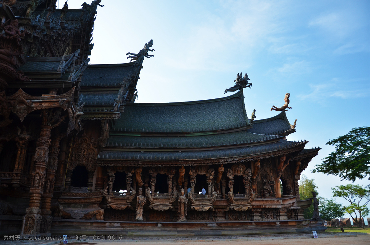 泰国 真理 寺 风景