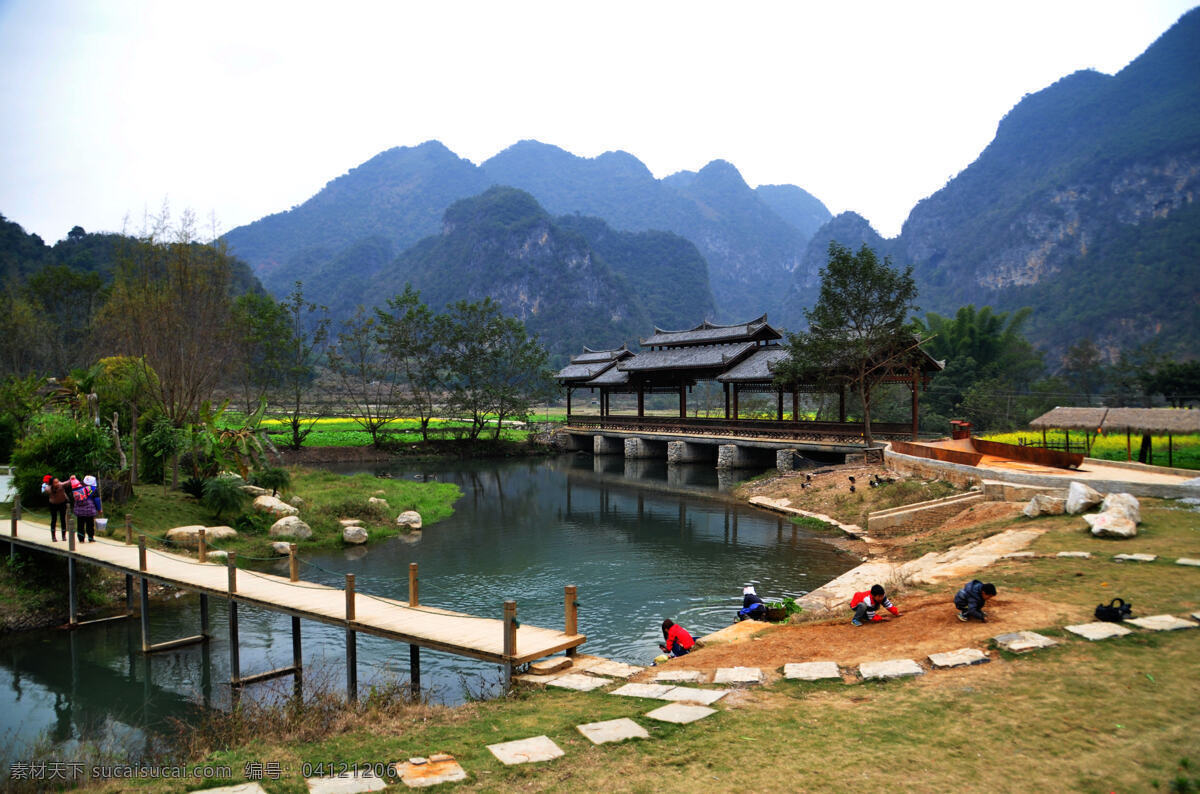 坝美风光 田园 坝美 云南 自然 花 阁楼 群山 油菜花 清新 美丽 乡村 淳朴 世外桃源 建筑园林 园林建筑