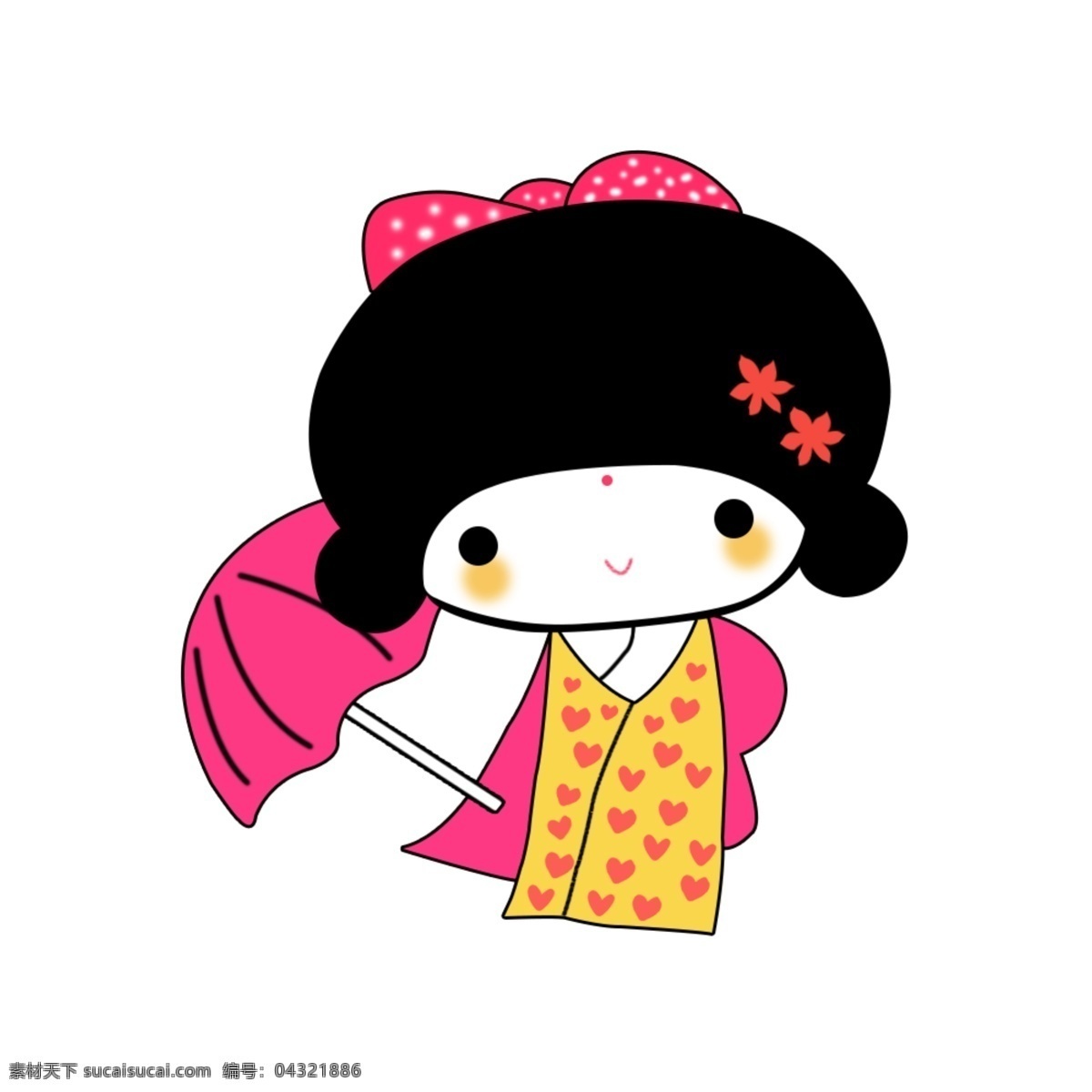 卡通 人物 手绘 汉 服 女孩 插画 卡通人物 女装 美女 汉服 卡通插画 手绘人物