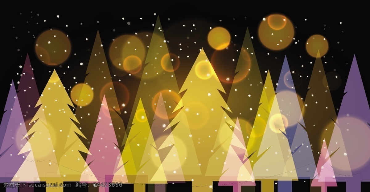 梦幻 秋季 森林 背景 图 广告背景 广告 背景素材 底纹背景 大树 黄色 星空 漂亮 彩色