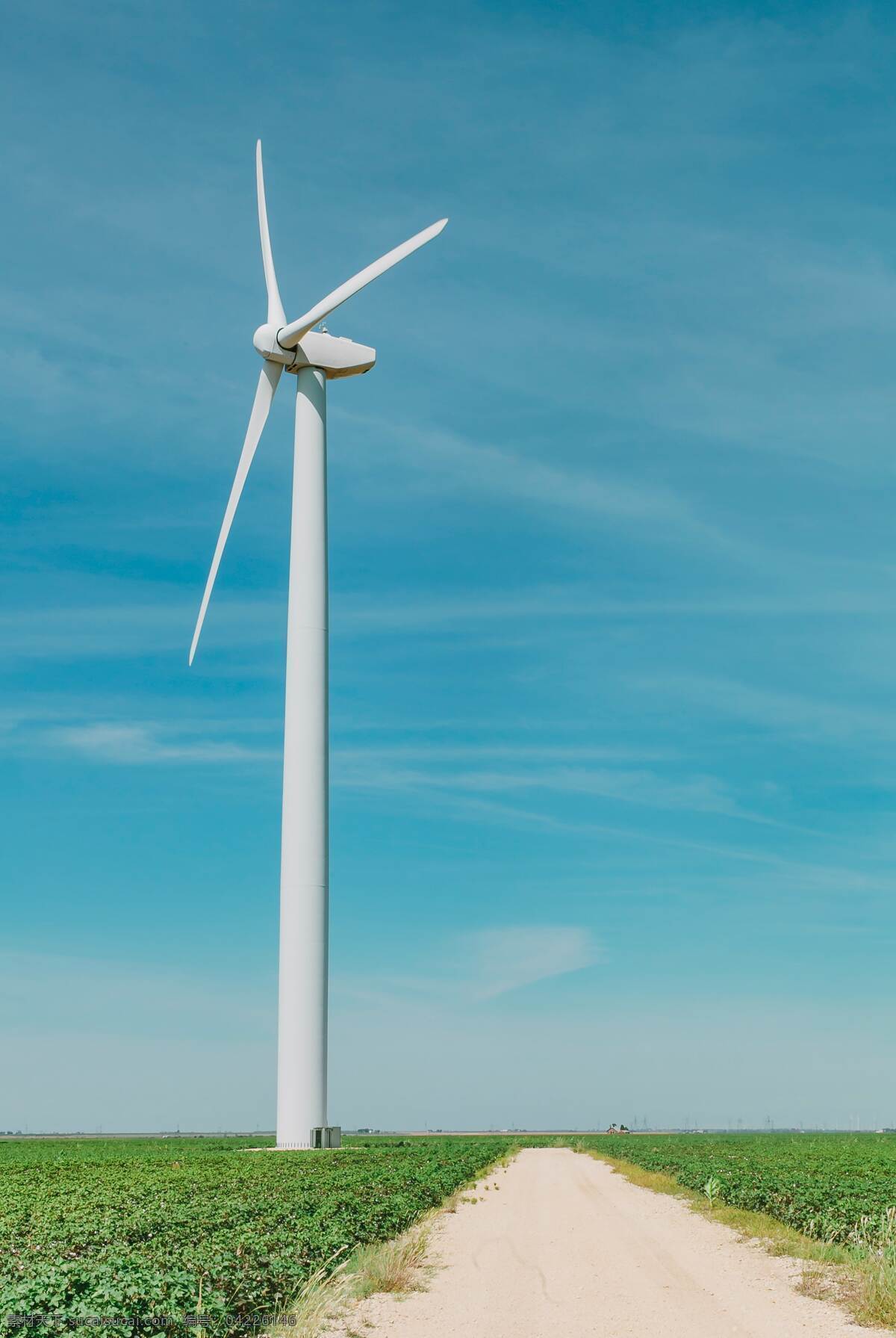 风力 风能发电 蓝天 白云 发电机 发电风车 设备 装置 科技 自然景观 山水风景