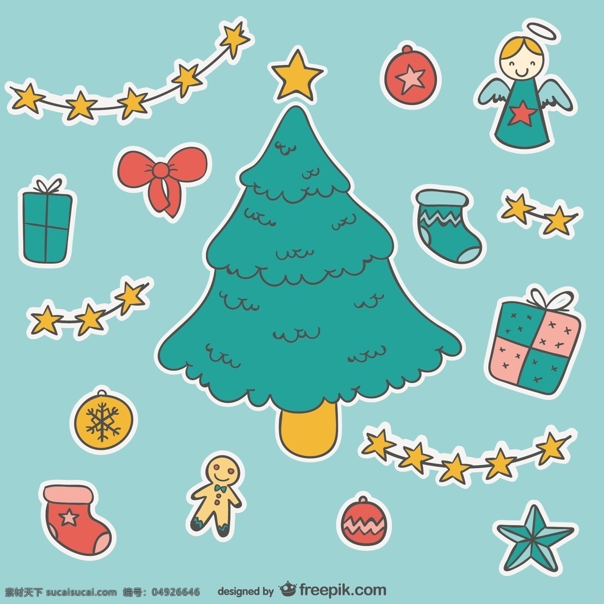 圣诞卡通贴纸 圣诞树 装饰 卡通 球 贴纸 圣诞球 圣诞装饰 玩具 装饰品 圣诞装饰品 圣诞玩具 青色 天蓝色