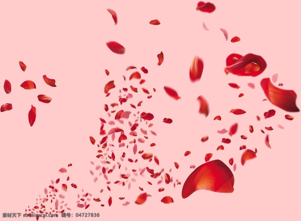 红色漂浮花瓣 漂浮 花瓣 底纹 装饰 矢量 免抠 高清 矢量图