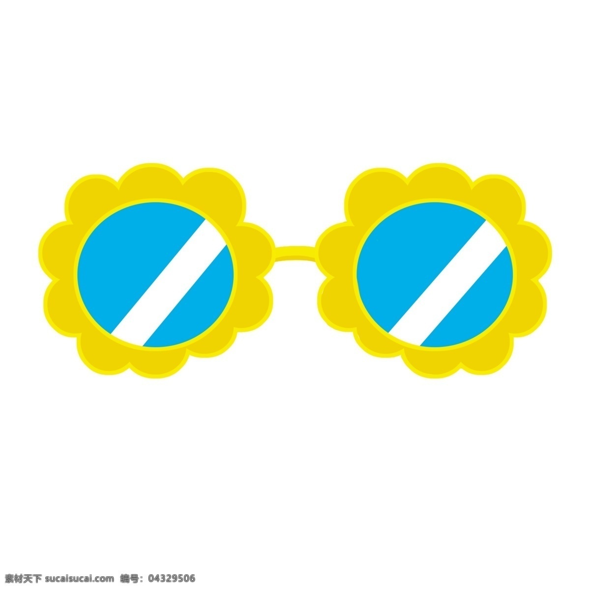 创意 向日葵 眼镜 手绘眼镜 眼睛 太阳镜