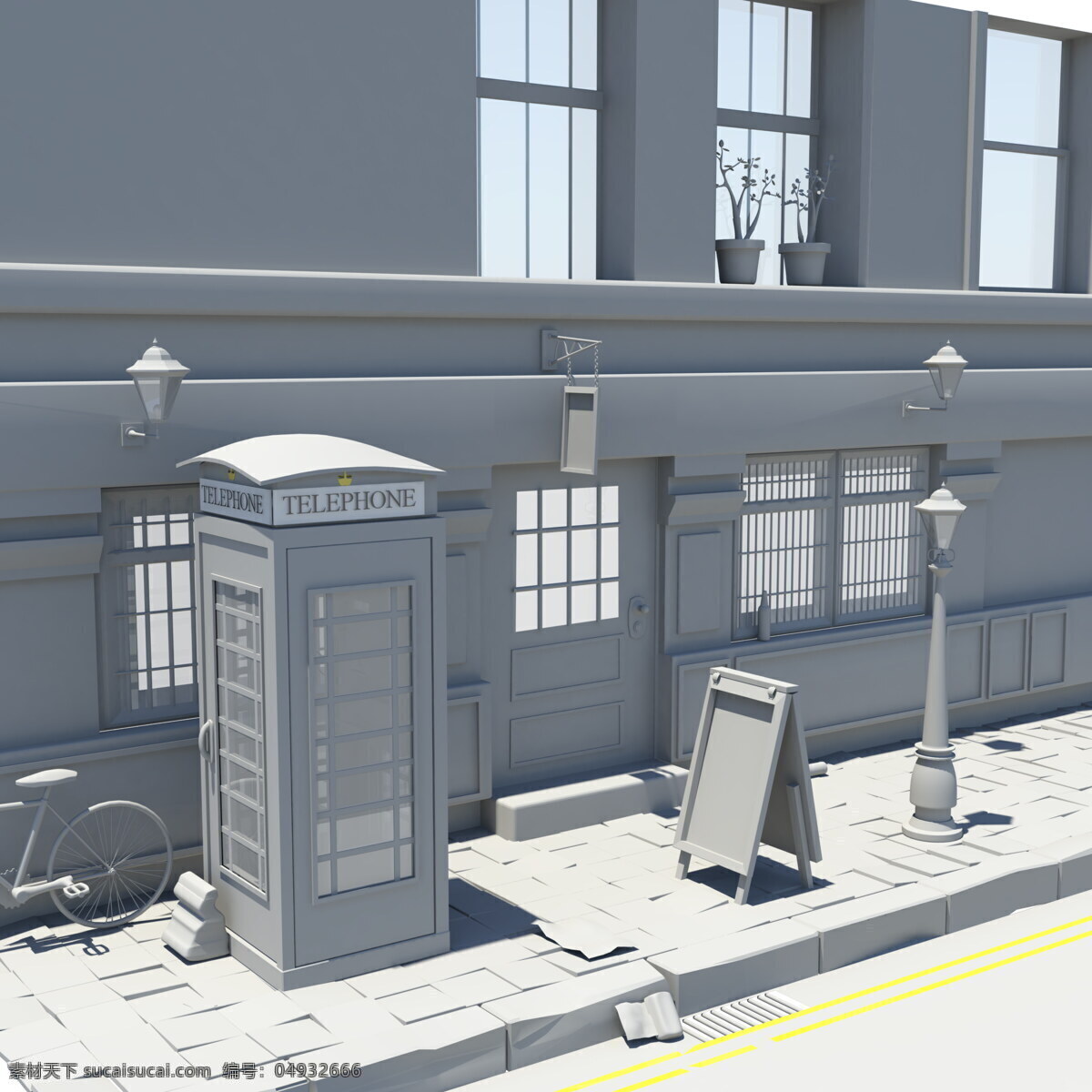 街道模型 3d maya 模型 建模 渲染 3d设计 3d作品